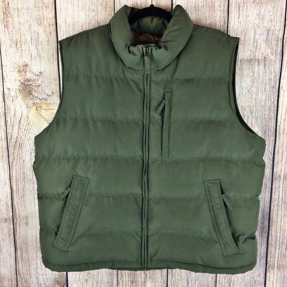 St. John's Bay Other - St. Johns Bay Mens Olive Green Puffer Vest Sz XXL